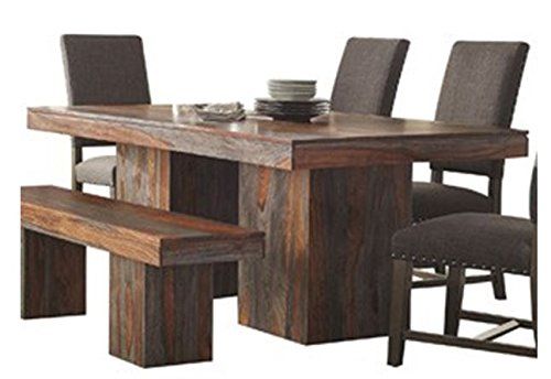 Binghamton Sheesham Rustic Dining Bench Dining Bench Wood