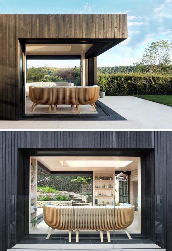 This Reading Room Opens Up To The Backyard For Quiet Moments