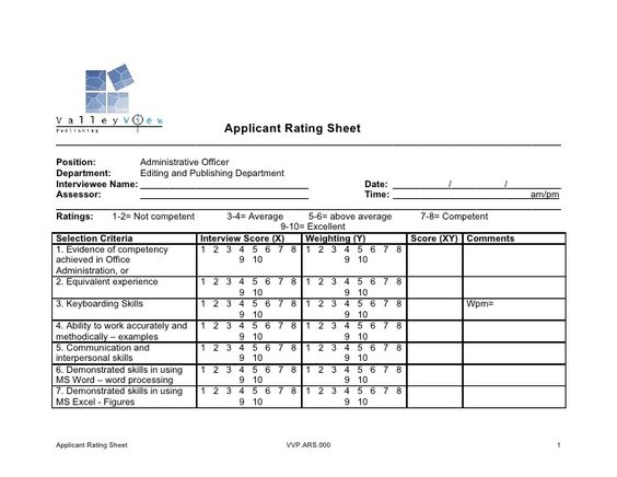 Image result for interview rating sheet OMS Pinterest - interview score sheet template Image result for interview rating sheet OMS Pinterest - interview score sheet template
