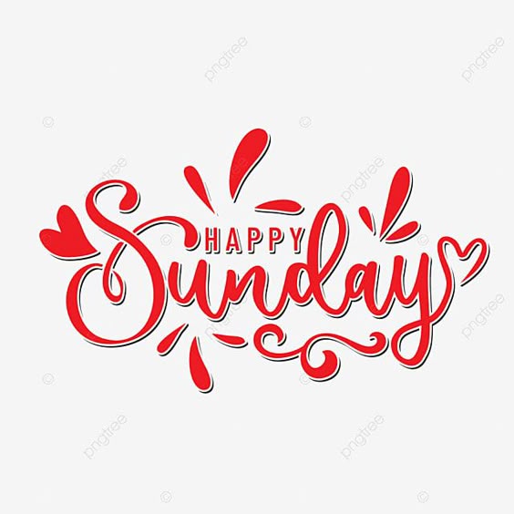 Happy Sunday Vector Design Images, Lettering Of Happy Sunday With Love Art, Happy, Love, Sunday PNG Image For Free Download