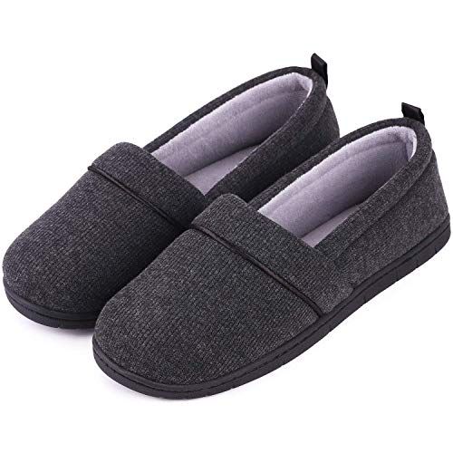 Mens & Womens Cotton Knit Memory Foam Slippers Light Weight House Shoes with Anti-Skid Sole Mens & Womens Cotton Knit Memory Foam Slippers Light Weight House Shoes with Anti-Skid Sole