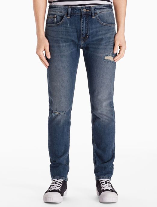 mens designer tapered jeans