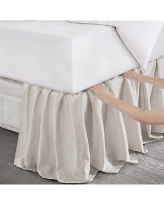 Comfy Beige Wrap Around Bed Skirts Color Bedskirt Skirt Alternative Farmhouse Bedding Comfy Beige Wrap Around Bed Skirts, Light Gray King Size Bed Skirt