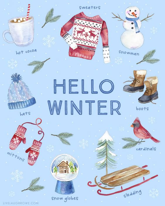 Hello Winter Printable