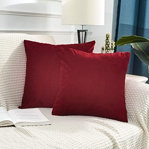 Sofa Bed Soft Velvet Cushion Case BeBen Pillow Covers 20x20 Set of 2 Throw Pillow Covers Decorative Home Decor for Couch Red Wine, 20X20 inch Bedroom Euro Pillow Covers Car Sofa Bed Soft Velvet Cushion Case BeBen Pillow Covers 20x20 Set of 2 Throw Pillow Covers Decorative Home Decor for Couch Red Wine, 20X20 inch Bedroom Euro Pillow Covers Car