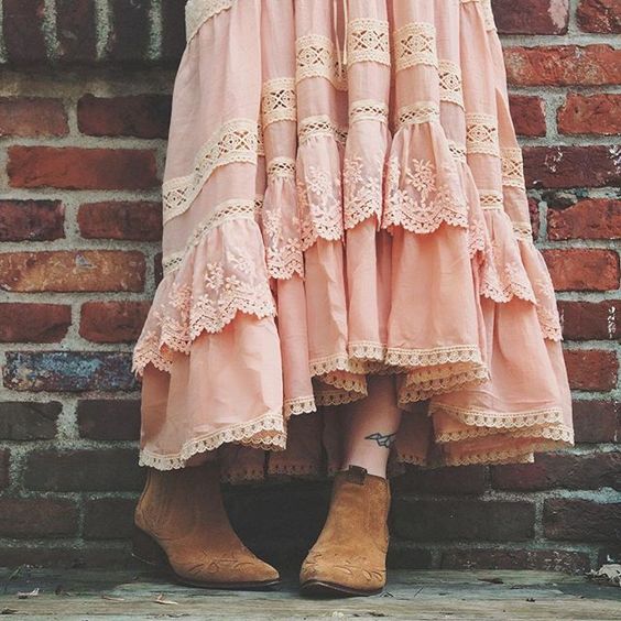 can't get over the ethereal details on the dreamy, vintage-inspired #spelldesigns Prairie sundress! [slighty sheer, intricate lace straps,