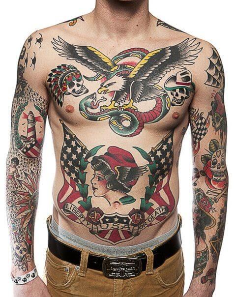 Joshsutterby Traditional Chest Tattoo Traditional Tattoo Man Traditional Tattoo Sleeve