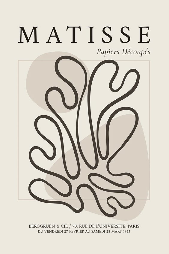 Matisse Exhibition Poster. Printable poster of Henri Matisse 1953 Exhibition. The poster is an original reinterpretation only available at Galleria Fortuna. I N S T A N T D I G I T A L D O W N L O A D : Printable art is an easy and affordable way to instantly update your space with a little style and flair! Your purchase gives you immediate access to all prints in 7 different ratios that will fit in 38 different frames. Simply download the art and print from home, at your local print shop, or us