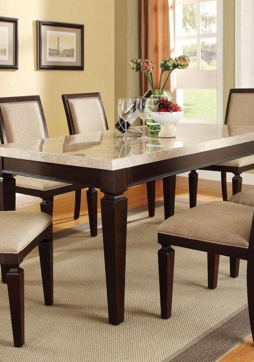 Elegant Dining Room Set Acme Agatha Pc White Marble Top Rectangular Dining Room Set Elegant Dining Room Dining Table Marble Wood Dining Table
