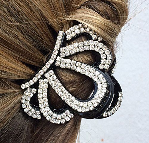 black jeweled hair accessories