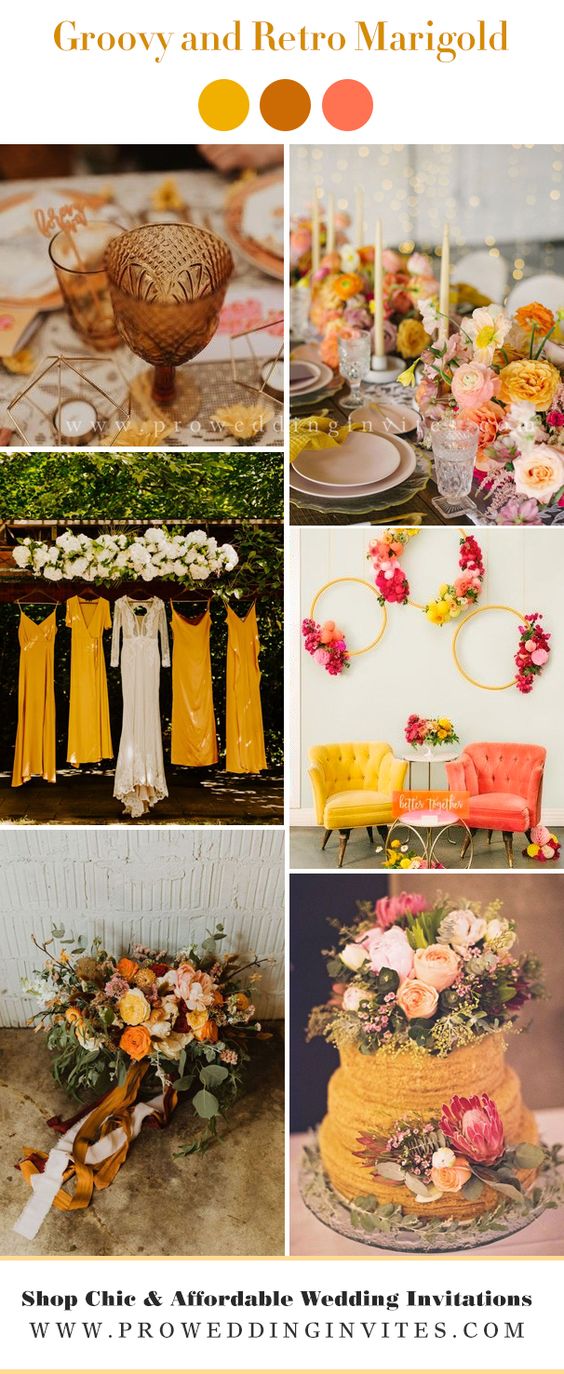 The Best Gold Wedding Colors Combos for 2021: Gold + Peach
