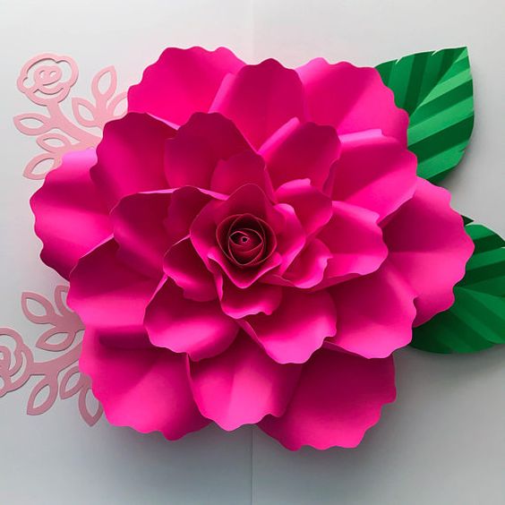 PDF Paper Flower Template With Center Original Design by