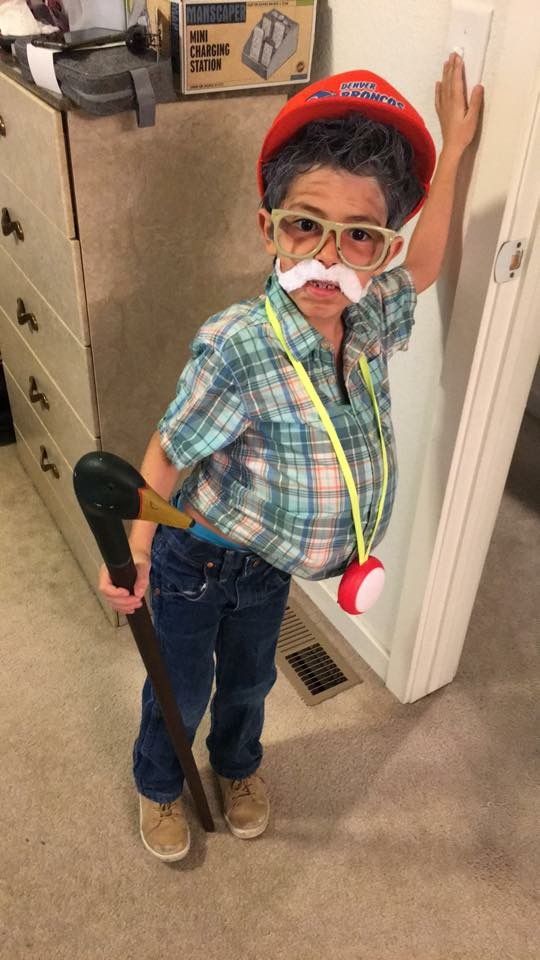 Old Man Hat Moustache Grump Costume Accessory Kit Grandpa Halloween Set