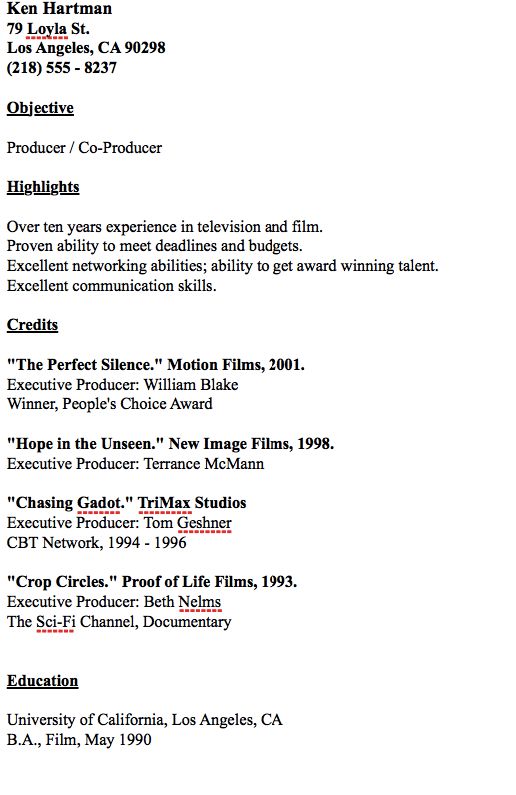 Example Of Producer Resume - resumesdesign example-of - executive producer sample resume Example Of Producer Resume - resumesdesign example-of - executive producer sample resume