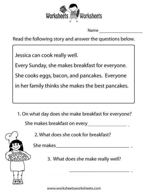 Free Printable 2nd Grade Reading Comprehension Worksheets 11 2nd Grade Reading Worksheet Printouts Reading Comprehension Test First Grade Reading Comprehension Comprehension Worksheets