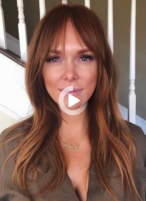 Stilvolle Lange Frisuren Mit Pony Frisuren 2020 Neue Frisuren
