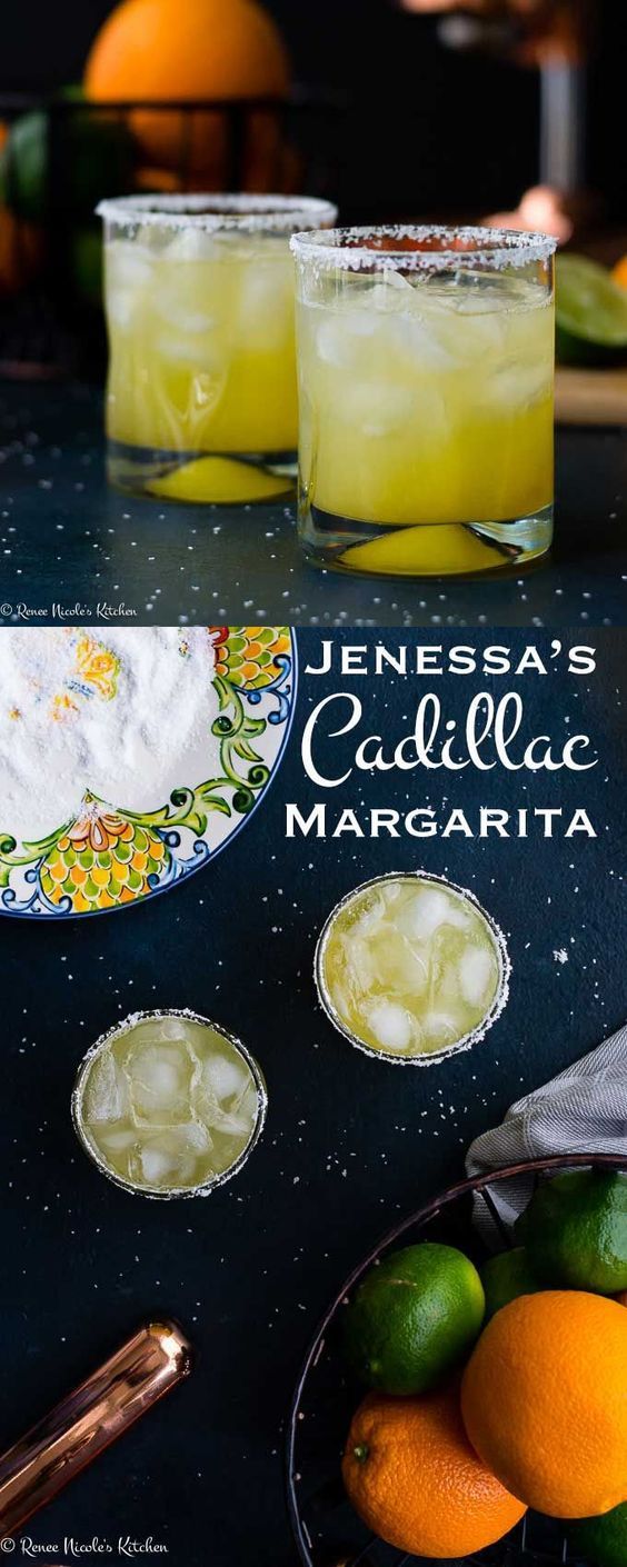 Jenessa\'s Cadillac Margarita - a handcrafted, top shelf margarita with reposado tequila and fresh orange and lime juice. Mix up a pitcher for Cinco de Mayo. #CincodeMayo #margaritas #cadillacmargarita #cocktails