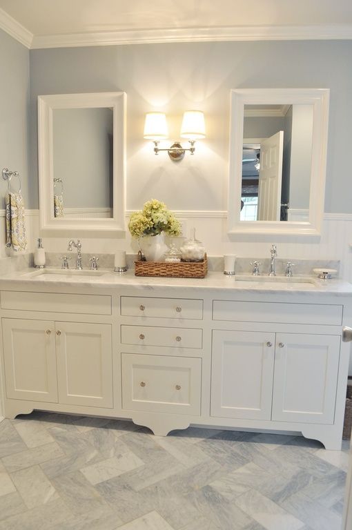 traditional master bathroom with footed cabinetry and herringbone tile floor bathrooms bathroomdesigns homechanneltvcom bathroom designs pinterest - Traditional Bathroom Tile Ideas traditional master bathroom with footed cabinetry and herringbone tile floor bathrooms bathroomdesigns homechanneltvcom bathroom designs pinterest - Traditional Bathroom Tile Ideas