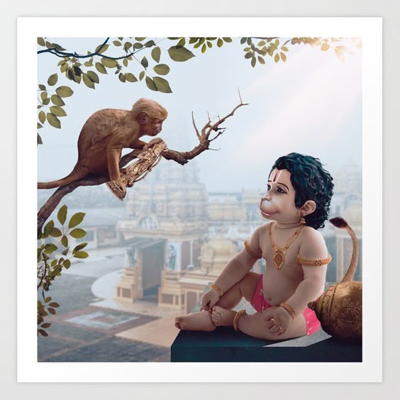 Buy Lord Hanuman and the Monkey Art Print by ramesstudios. Worldwide shipping available at Society6.com. Just one of millions of high quality products available.