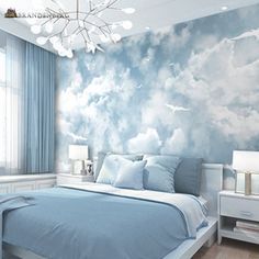 photo Light Blue Aesthetic Bedroom Ideas pinterest