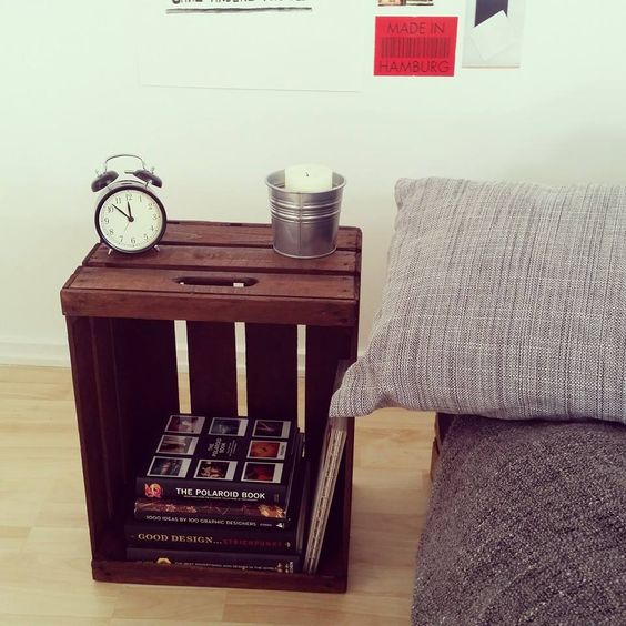 Nachttisch diy weinkiste