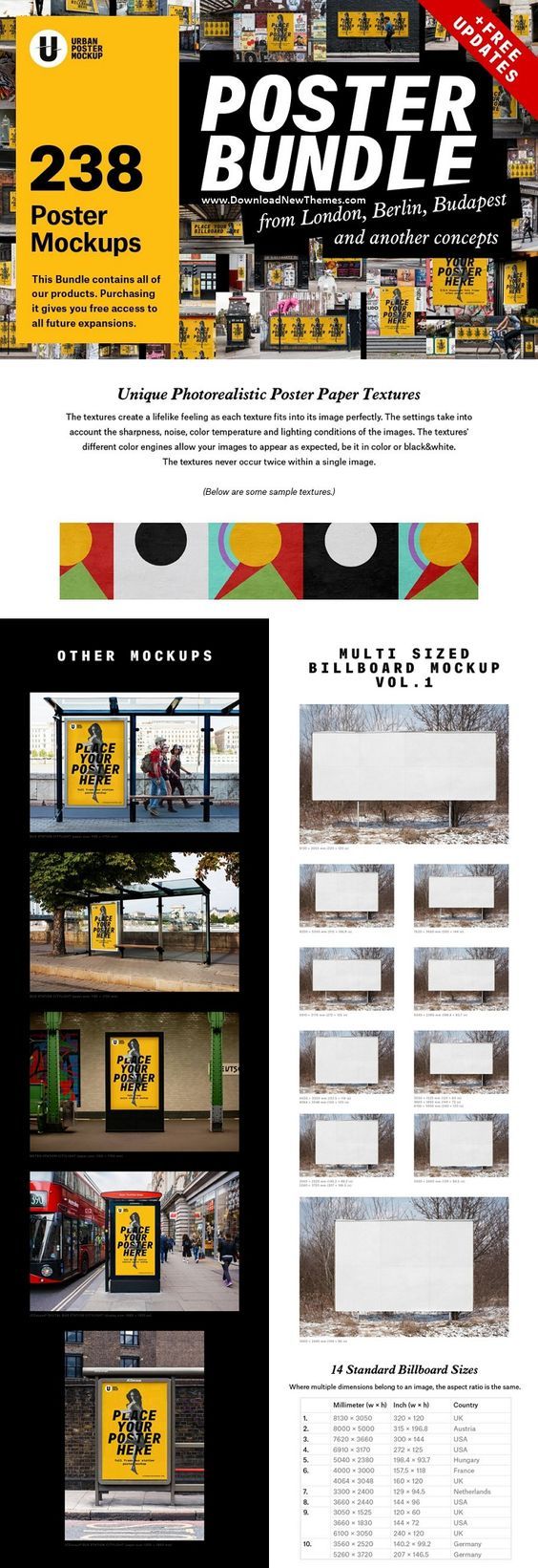 Download Urban Poster Mockup Bundle Poster Mockup Poster Template Billboard Mockup