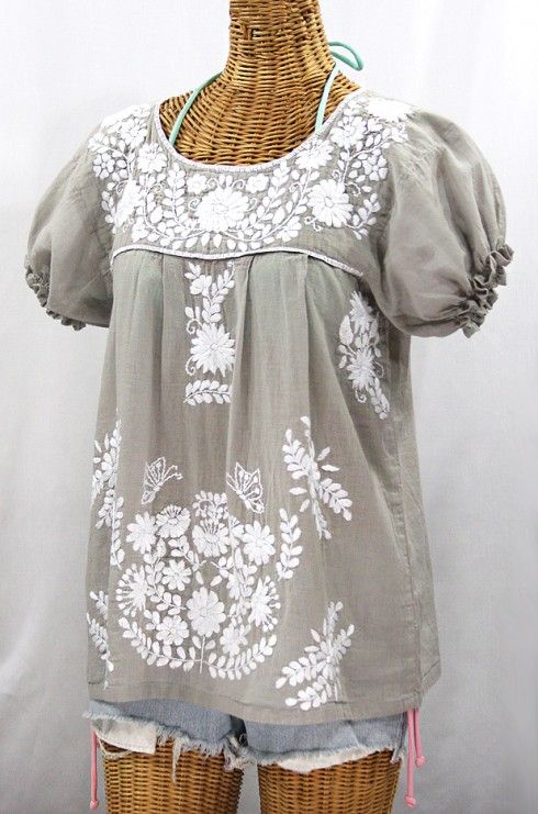 BoHo Gypsy Hippie Peasant Bohemian Brown Floral Flower Embroidery Applique Patch