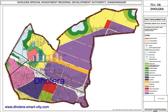 Map of Dholera. #Dholera #DholeraSIR #DholeraSmartCity #Gujarat
