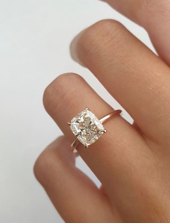 Diamond Engagement Ring 1.72 Carat Elongated Cushion Cut | Etsy