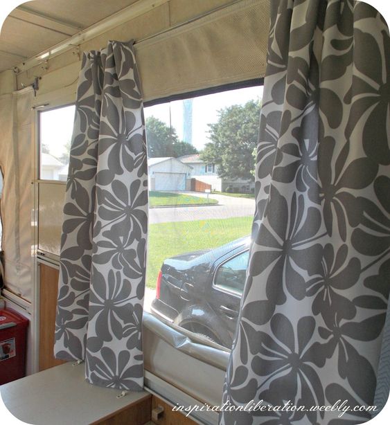 Pop Up Camper Makeover The Curtains Part 1 The Pop Up