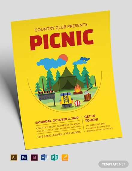 picnic flyer flyer template promotional design picnic flyer