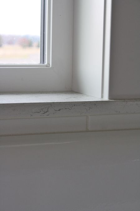 The Farm Chicks- stone windowsill (for water spills from plants, herbs)