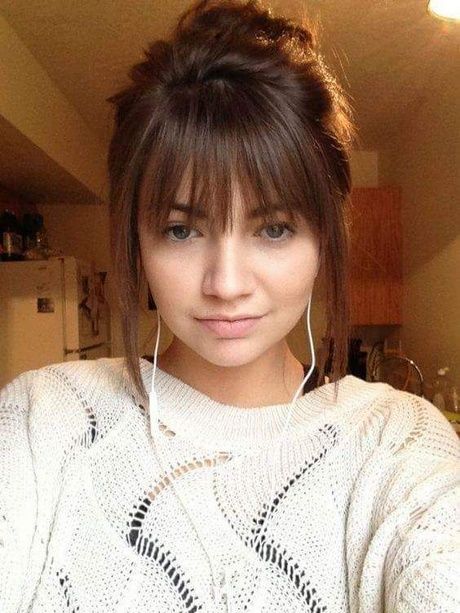 medium length hairstyles with bangs