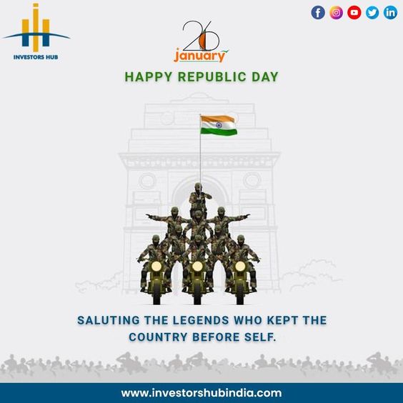 Saluting the Legends Who Kept the Country Before Self. Happy Republic Day #26january2022 #RepublicDay #HappyRepublicDay #republicdayindia #गणतंत्रदिवस #republicdayparade #republicdayspecia #indiannavy #indianarmy #IndianAirForce #republicdaycelebration #freedom #jaihind #bestahead #investorshubindia