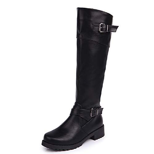 DADAWEN Bottes d/'équitation en cuir avec fermeture éclair pour fille
