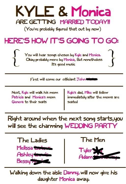 funny wedding program templates
