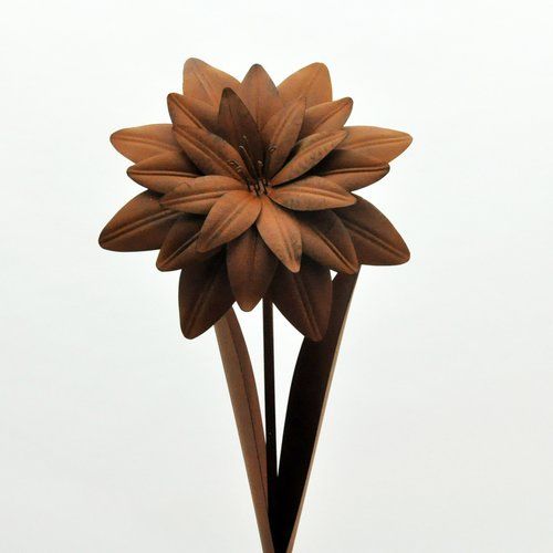 Adira Rusty Metal Flower Lynton Garden Rustic Flowers Ornaments Adira Rusty Metal Flower Lynton Garden, Metal Garden Ornaments Flowers