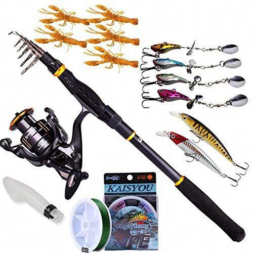 Sougayilang Fishing Rod Reel Combos, Collapsible Telescopic Canne à pêche télescopique Sougayilang PêcheCannes à
