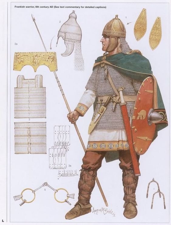 Frankish warrior, 6th century AD.