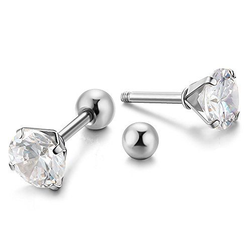 Wunhope Boucles doreilles cr/éoles unisexes en argent 925 pour homme et femme
