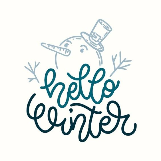 Free Vector | Lettering hello winter