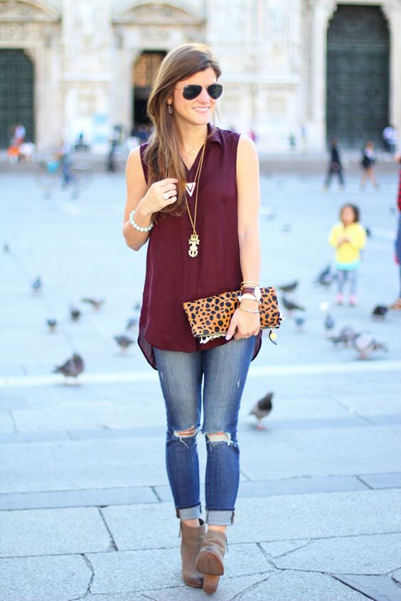 ripped jeans outfit ideas