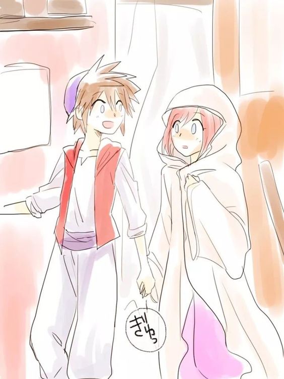 Jasmine Sora Kingdom Hearts Aladdin Arabian Crossover Dark Skinned Female Disney Interracial Jasmine Kingdom Hearts