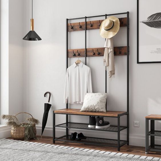 Custom Hall Tree Mudroom Bench Coat Rack Entryway Storage By Mattesonwoodworks On Etsy Ht Entryway Bench Storage Hall Tree With Storage Bench With Shoe Storage
