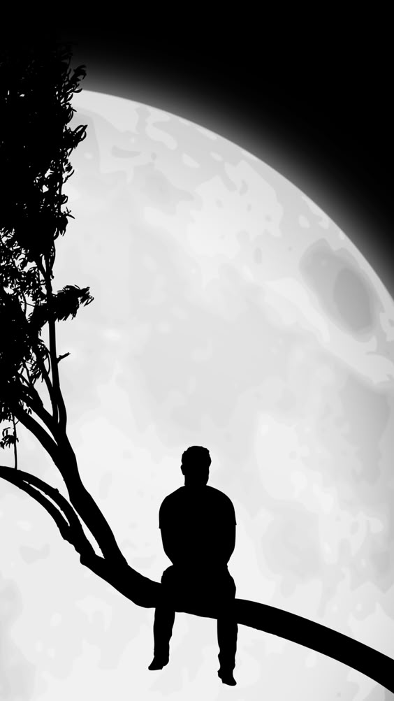 Alone with moon