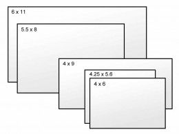 oversize postcard size