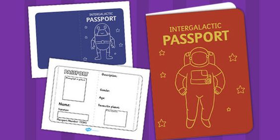Space Passport Template - Passport, space, intergalactic space - passport template Space Passport Template - Passport, space, intergalactic space - passport template