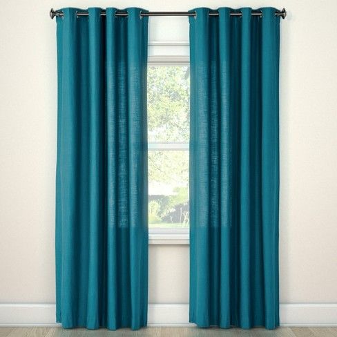 Natural Solid Curtain Panel Turquoise 54 X84 Threshold Target Curtains Teal Natural Solid Curtain Panel Turquoise, Velvet Curtains Target