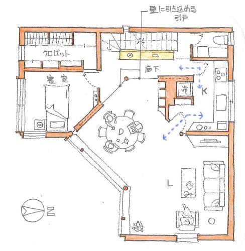 階段室はリビングin Outどちら 本間至 ブライシュティフト Diary アパートの間取り図 平面図 ハウスデザイン 階段室はリビングin Outどちら 本間至 ブライシュティフト Diary アパートの間取り図 平面図 ハウスデザイン