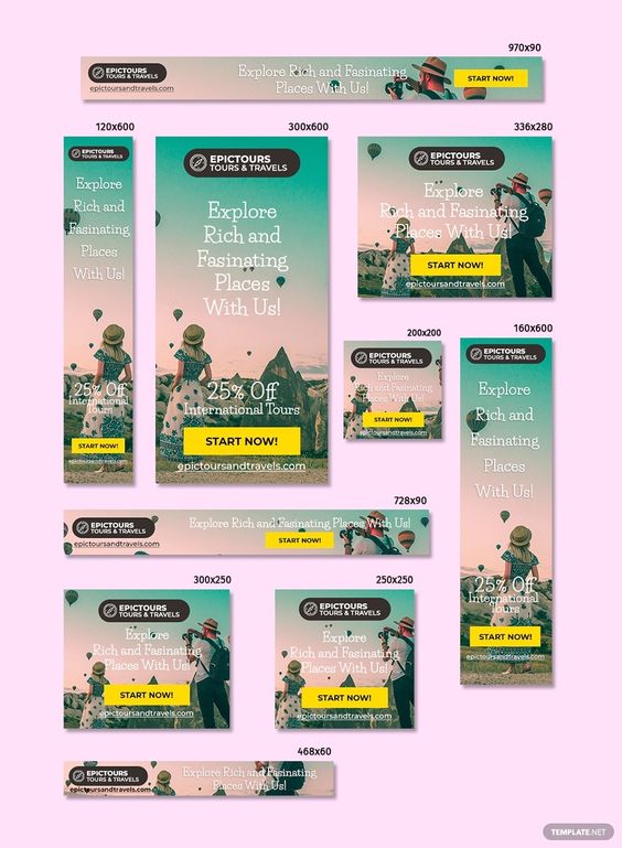 Travel Google Ad Banner Template #AD, , #Sponsored, #Google, #Travel, #Ad, #Template, #Banner